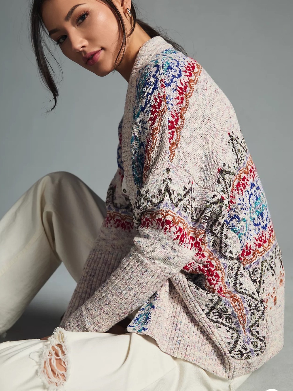 Pilcro Cocoon Shawl Collar Cardigan